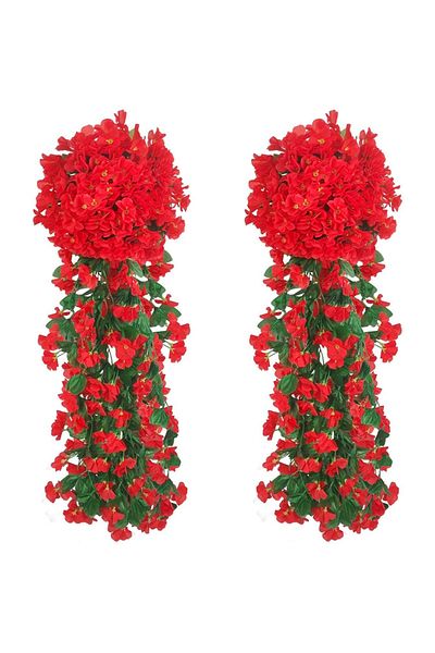 Choice Red 1pc Artificial Flowers Silk Violet Wall Hanging Wedding Scene Decor Home Potting Outdoor Garden