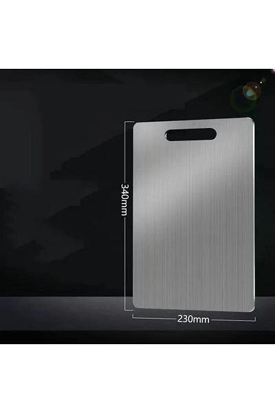 Choice 34x23cm Stainless Steel Thickened Cutting Board Antibacterial Mildew-proof Kneading Dough Board Kitc
