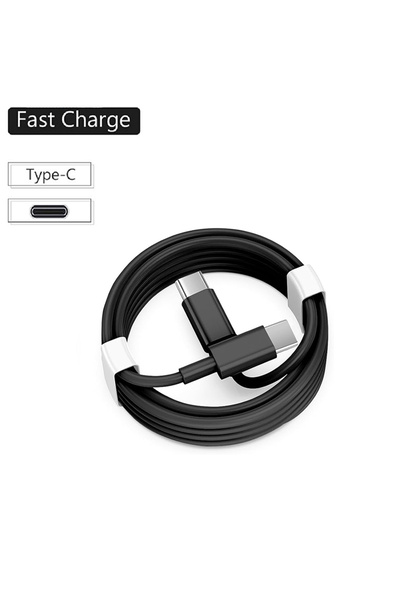 Choice كابل أسود بطول متر واحد، قطعتان، من النوع C إلى النوع C، متوافق مع أجه...