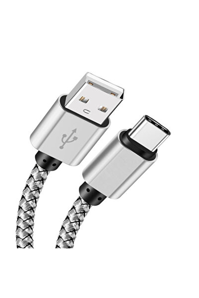 Choice1 كابل شحن USB A إلى Type C 2.4A أبيض بطول 1 متر، كابل بيانات من النايل...