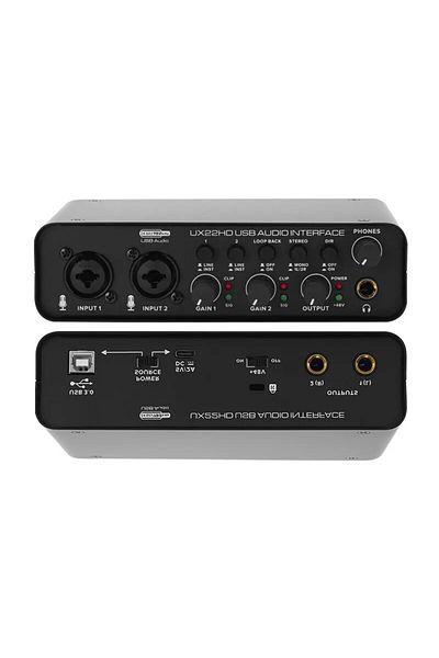 Choice UX22 UX22 Audio Interface Sound Card 32-bit/192KHz AD Converter, Electric Guitar Live Recording Prof