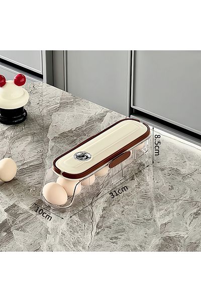 Choice4 Small-1st floor 1PCS Home Refrigerator Egg Organizer Sliding Egg Carton Automatic Egg Roller Organiz