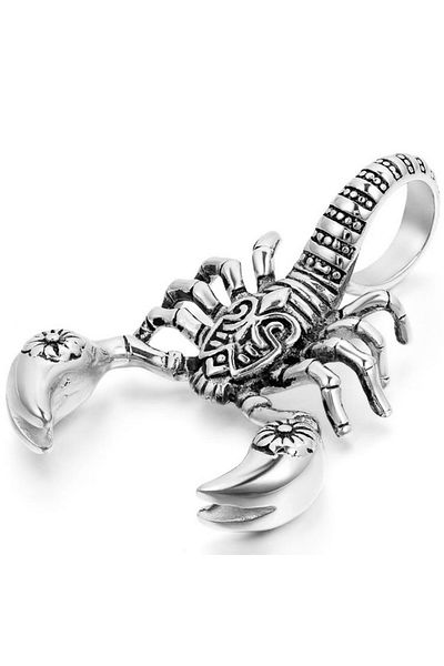 Choice Silver Animal Scorpion King Pendant Necklace Men's Necklace New Fashion Metal Sliding Pendant Access