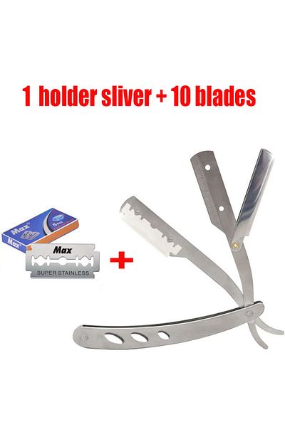 Choice 1 Pcs Holder （ 1 Holder 10/20 Blades ）straight Shaver Arm, Men's Folding Manual Shaver, Men's Shaver