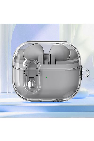 XhaoR For Galaxy Buds 3 Transparent Black Earphone Cover For Samsung Buds 3 Pro Case Transparent Secure Lo