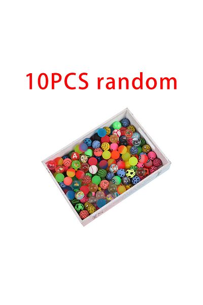 Choice 10pcs Random 10/20PCS Mixed Elastic Ball Children's Indoor and Outdoor Fun Toys Elastic Ball Rubber