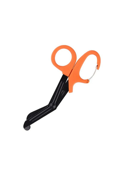 Choice6 مقص ضمادات طبي طوارئ برتقالي اللون من كاربو، طوله 15 سم، طوله 18.5 سم...