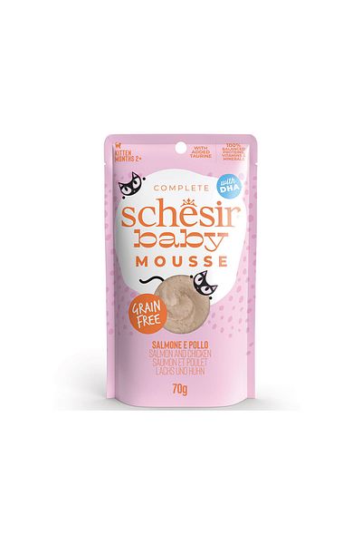 Schesir New Baby Mousse Kitten Salmon-Chicken 70g Pouch