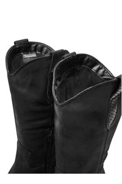 Tamaris women's cowboy boots 1-25706-43 black