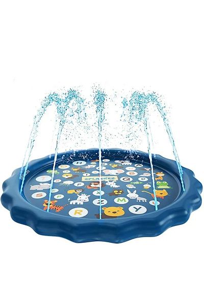 Choice 170cm 100/170cm Kids Sprinkler Play Pad Mat Outdoor Lawn Beach Letters Inflatable Water Spray Water