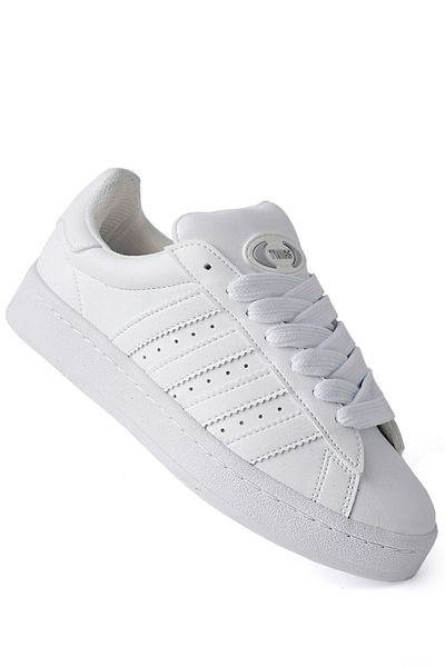 Freemax Pantofi sport unisex cu talpă cusută - alb
