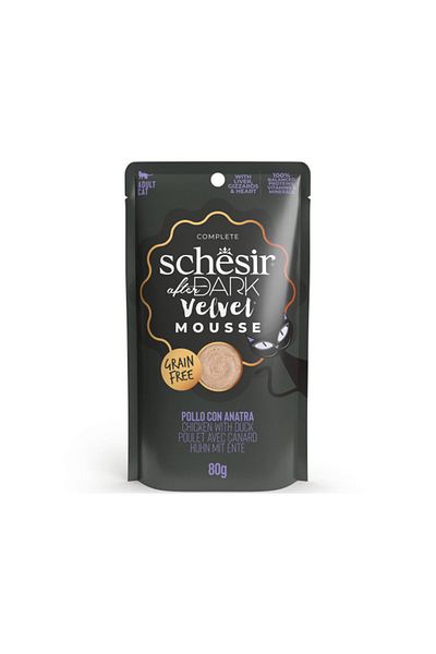 Schesir Schesir New After Dark Velvet Mousse Cat Chicken-Duck 80g Pouch