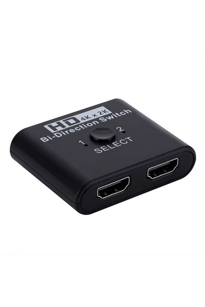 Choice black 4K X 2K HDTV Switch Bi-Direction 2 Ports HDTV Splitter Switch For Laptop PC PS3/4 TV Box To Mo