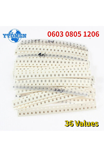 choice2 مجموعة مكثفات إلكترونية YTDMEN 1206-720 قطعة، 36 قيمة، من 1 بيكوفاراد...