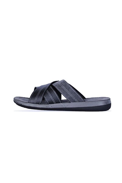 GEZER 14577 Black Silver Daily Summer Men's Slippers