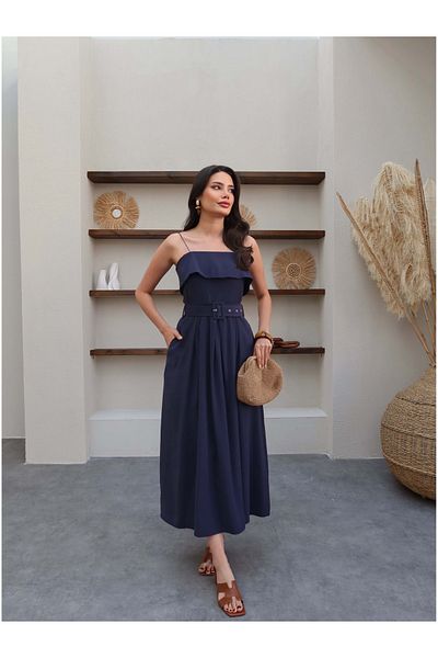 ESRAHELVACI Strap Belted Dress