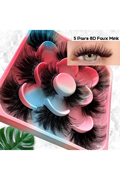 Choice 8D 0.07mm Curl 5D Mink Eyelashes Makeup Eyelashes 3D Mink Lashes Fluffy Soft Wispy Volume Thick Long