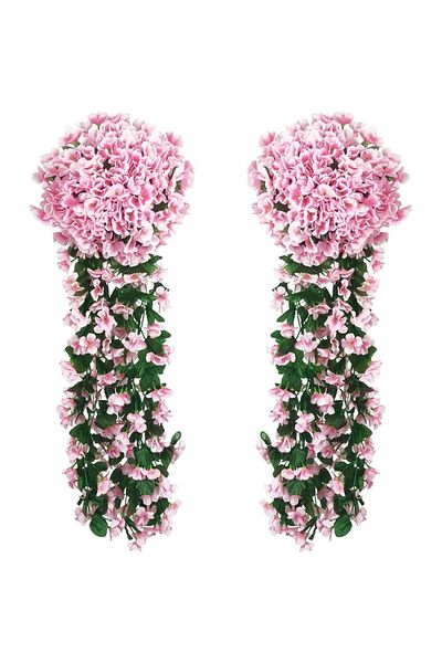 Choice Pink 1pc Artificial Flowers Silk Violet Wall Hanging Wedding Scene Decor Home Potting Outdoor Garden