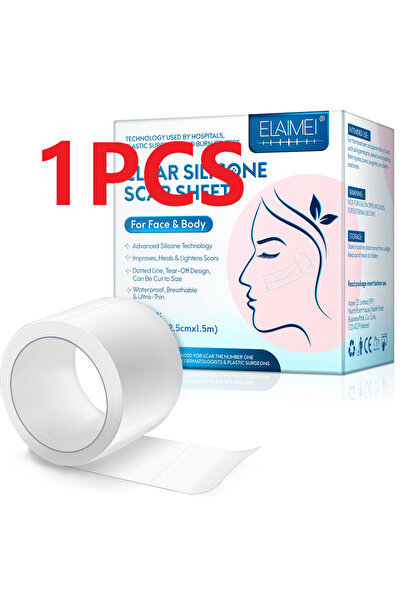 Choice1 قطعة واحدة من شرائح السيليكون غير المرئية لتغطية الندبات، 2.5 سم × 15...