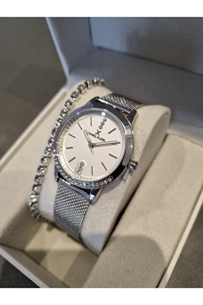 Daniel Klein New Model Steel Stone Mesh Bracelet Women's Wristwatch Gift Bracelet