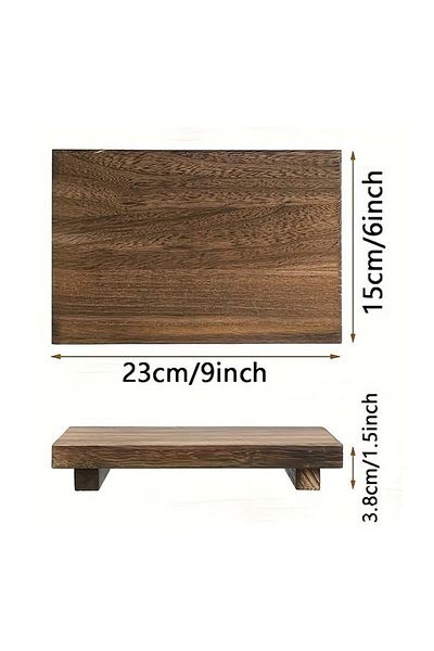 Choice Coffee Colour Wood Tray Pedestal Stand Bathroom Decor Wooden Vanity Hands Soap Scented Candle Storag