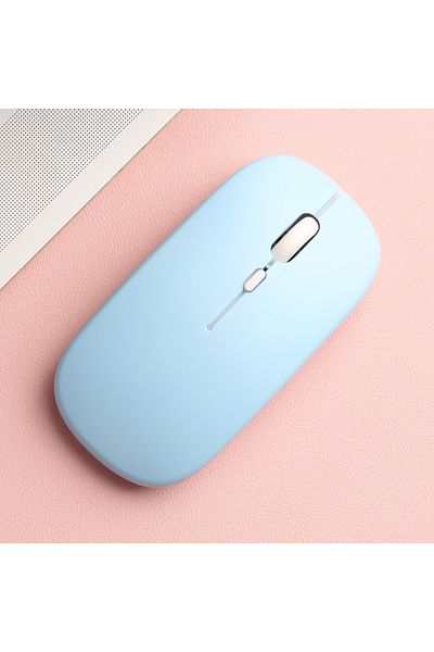MissionFit Matte-blue Wireless Bluetooth-compatible Mouse Portable Ergonomic Computer Mice For Laptop Ipad Tabl