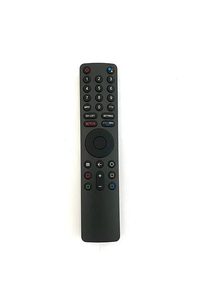 Choice جهاز تحكم عن بعد لاسلكي أسود يعمل بتقنية البلوتوث مع صوت ليزر لتلفزيون شاومي تي في 4 إس الذكي بنظام أندرويد L65m5-5as