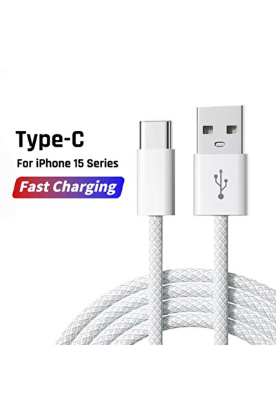Choice كابل USB A إلى Type C ملون أبيض بطول 1 متر، 20 وات، لهاتف iPhone 15، ش...