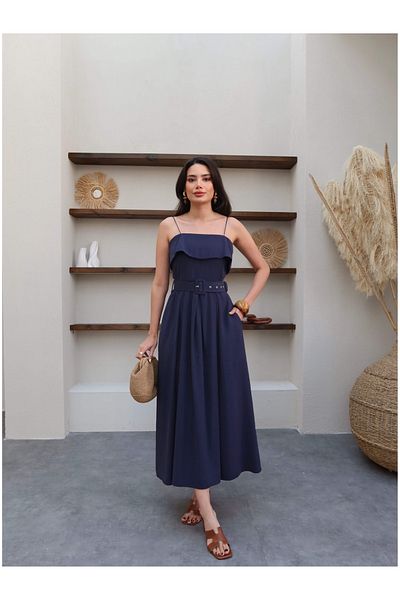 ESRAHELVACI Strap Belted Dress