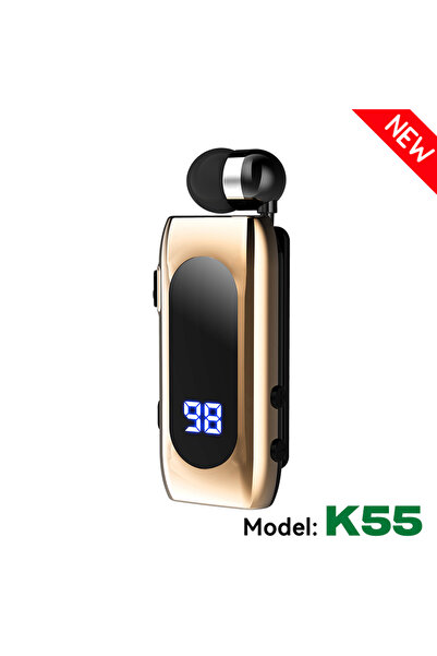 Choice سماعة رأس K55 Gold K55 Lavalier Business Bluetooth 5.2 وقت التحدث/المو...