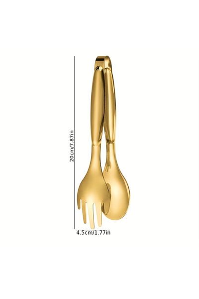 Choice gold B Non-slip Stainless Steel Food Tongs for Grilling Salad Bread Cooking Heat Resistant Handle Mu