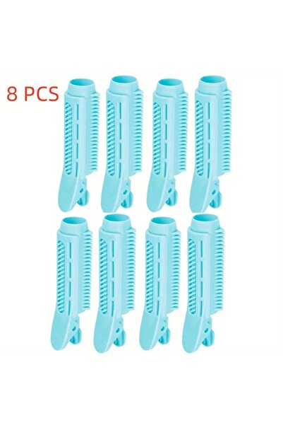Choice مشابك شعر منفوشة من SKY BLUE مكونة من 8 قطع، مشابك تجعيد الشعر، مشابك ...