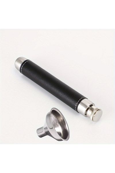 Choice Black 1Pc Portable Mini Hip Flask 1.5oz Whisky Vodka + Funnel Stainless Steel Hip Personalized Pen H