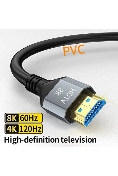 Choice كابل HDMI 2.1 بطول 1 متر 8K-04-01-1028 بدقة 8K عند 60 هرتز و4K عند 120 هرتز بسرعة فائقة 48 جيجابت في الثانية للتلفزيون ومشغل Blu-ray P