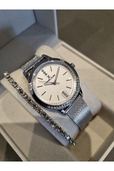Daniel Klein New Model Steel Stone Mesh Bracelet Women's Wristwatch Gift Bracelet