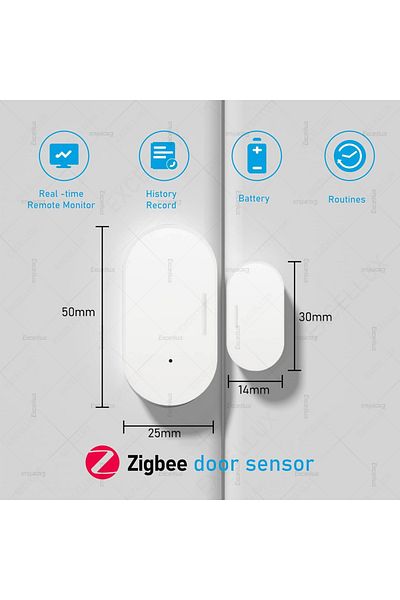 Choice جهاز استشعار ذكي للباب والنافذة Zigbee كاشف الفتح/الإغلاق مع تطبيق Ewelink للتحكم في إنذار الأمان يعمل مع...