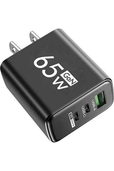 Choice US Black 65W GaN USB Chargers With Type C Data Cables Fast Charging Charger Quick Charge Phone Adapt