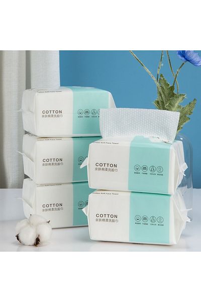 Choice Disposable Face Cotton Tissue For Washing Soft Dry Wipes Facial Cloths Towelettes For Washing Fa...