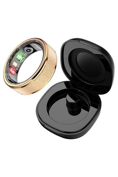 Choice 12 Gold 2024 COLMI R10 Smart Ring Men Women, Smartring With Charging Case, Health and Sleep Monitor,
