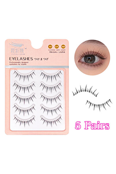 Choice 10 مم 5 001 5 أزواج من الرموش الصناعية الشفافة غير المرئية على الطراز الياباني والكورى