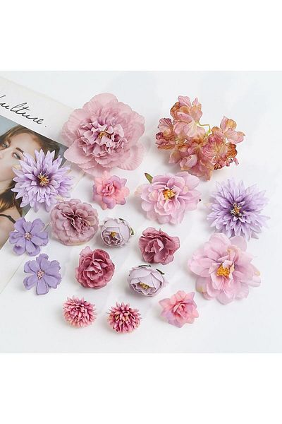 Choice Purple Rose Artificial Flowers Set Peony Fake Flowers For Home Decor Wedding Marriage Decorations Or