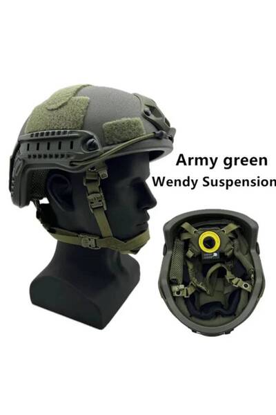 Choice1 خوذة ويندي التكتيكية باللون الأخضر العسكري، خوذة كيفلا الباليستية عال...