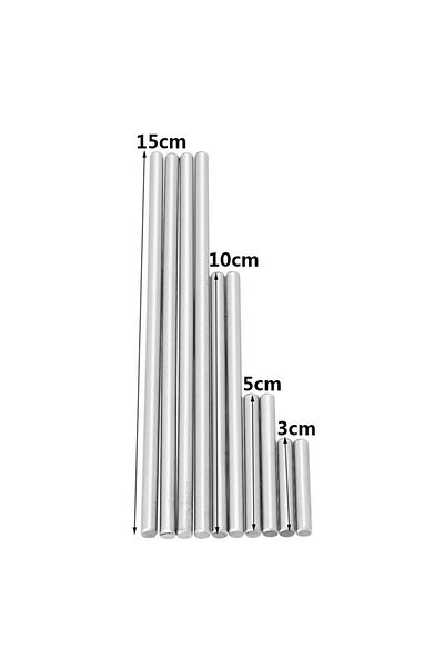 Choice 10Pcs 5.3mm High Hardness Ejector Pins Set for Pushing Drill Buttons Full Specifications Steel Re...