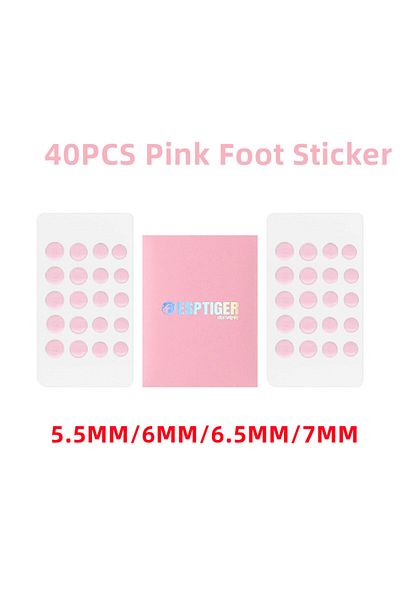 Choice 40PCS Pink New 40PCS Esptiger Tiger ICE V2 Universal Foot Sticker Pink DIY Small Dots Foot Pad Arc