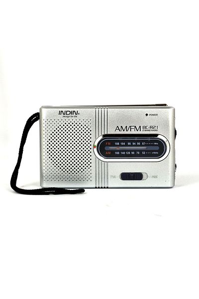 XMSJ Silver New Portable Elderly Pocket Mini Radio Built-in Speaker Full Band AM/FM Battery Long Standby