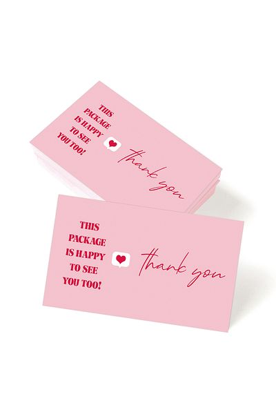 Choice 9x5cm 50pcs C 50pcs Thank You Card for Business,Party,Thank You Cards Small Business Supplies,Thank