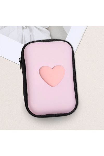 Choice Pink Only bag 6PCS 3D Love Heart Silicone Charger Cable Protector Case Storage Bag For iPhone 20W 18