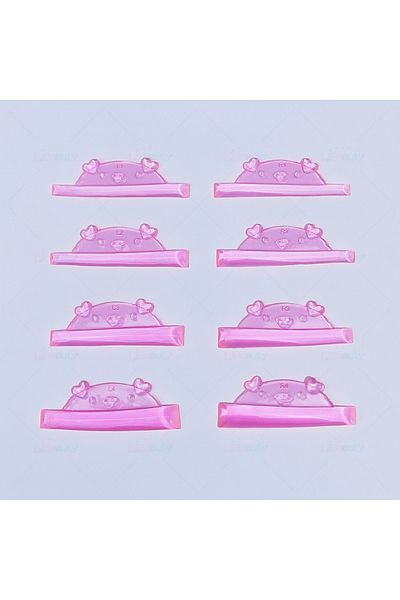 Choice Transparent Pink Libeauty New Silicone Pig Lash Lift Shields Eyelash Perm Pads Lash Lifting Rods 3D