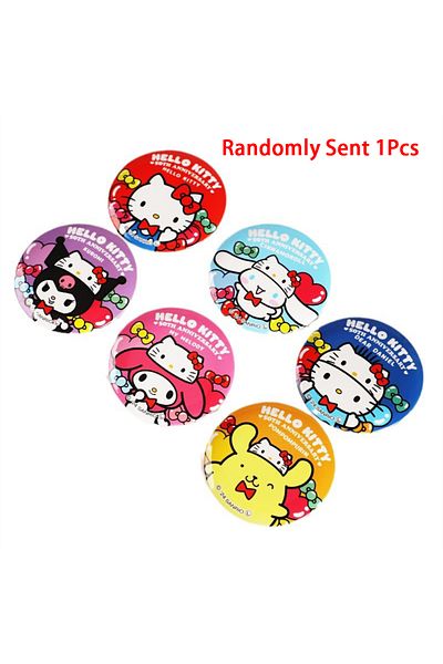 Choice Random 1pcs Sanrio Pins Badges Brooch Hello Kitty Kuromi Cinnamoroll Cartoon Lapel Pin For Student B