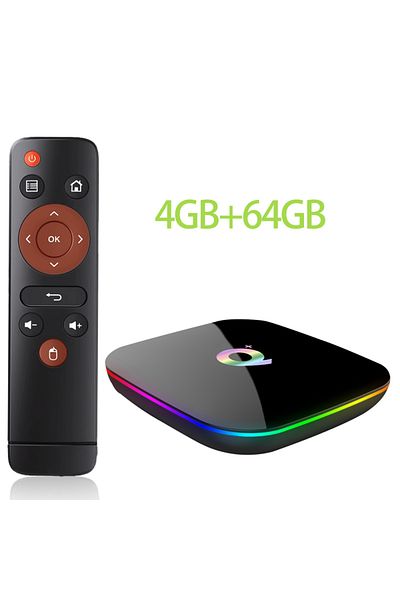 Choice Eu Plug 4gb 64gb Q Plus Android Tv Box 64gb Rom H616 Quad-core 2.4ghz Wifi 6k 3d Smart Android Medi